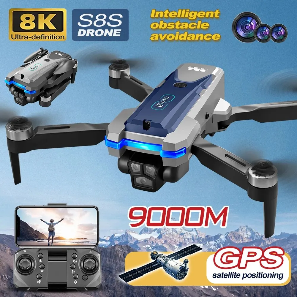 Rc Helicopter Case - Dron plegable S8S con GPS, 5G,