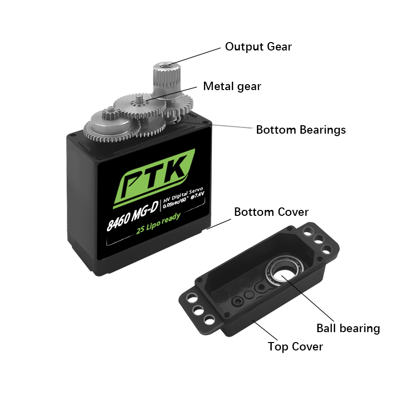 Servo Digital PTK 8460 MG-D9g  - Rc Helicopter Electric reseña y precio